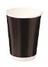 CUPS 355ML DOUBLE WALL PAPER HOT BLACK 25S