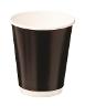 CUPS DOUBLE WALL PAPER HOT BLACK 280ML (CA-DW8-BLK) 25S