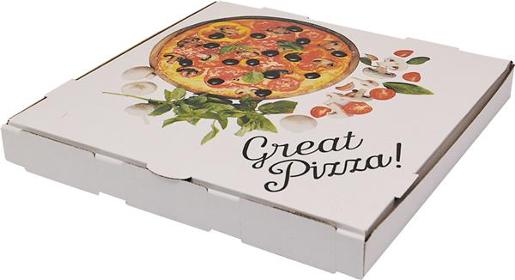 PIZZA BOX PRINTED WHITE 15 INCH (CA-PIZZA-15) 50S