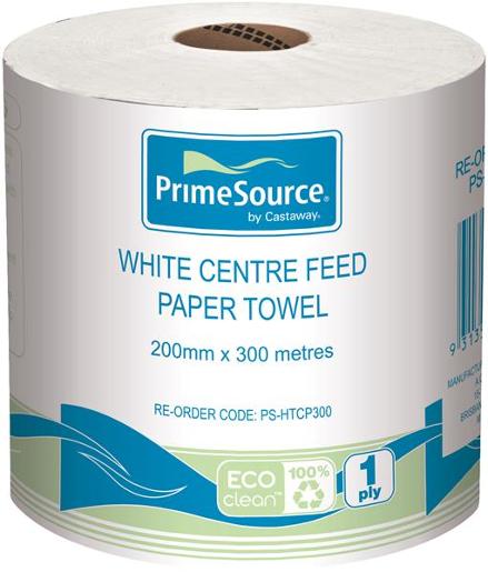 CENTRE FEED PAPER TOWEL ROLL (PS-HTCP300) 300M