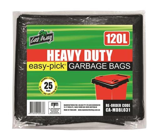 GARBAGE BAGS HEAVY DUTY BLACK (CA-MDBL031) 25S